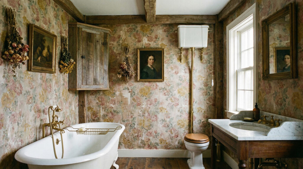 Farmhouse Bathroom Wallpaper Ideas
