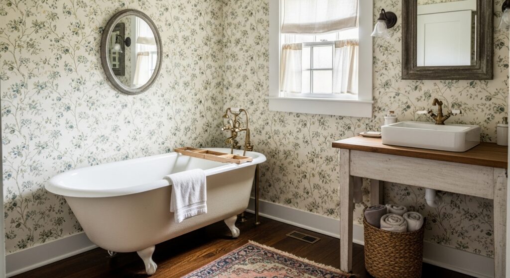 Farmhouse Bathroom Wallpaper Ideas