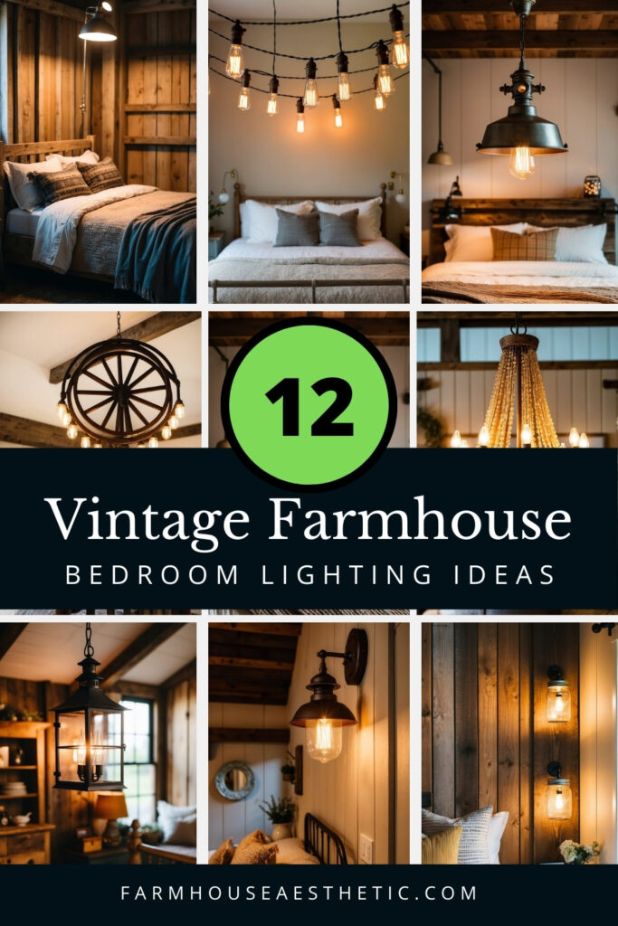 Vintage Farmhouse Bedroom Lighting Ideas