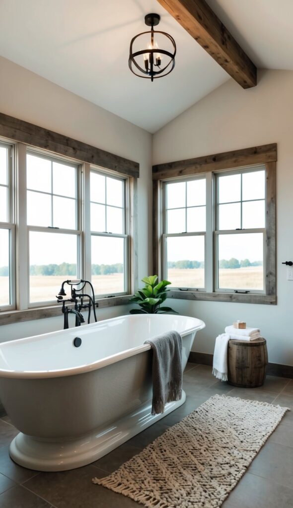 modern farmhouse bathrooms