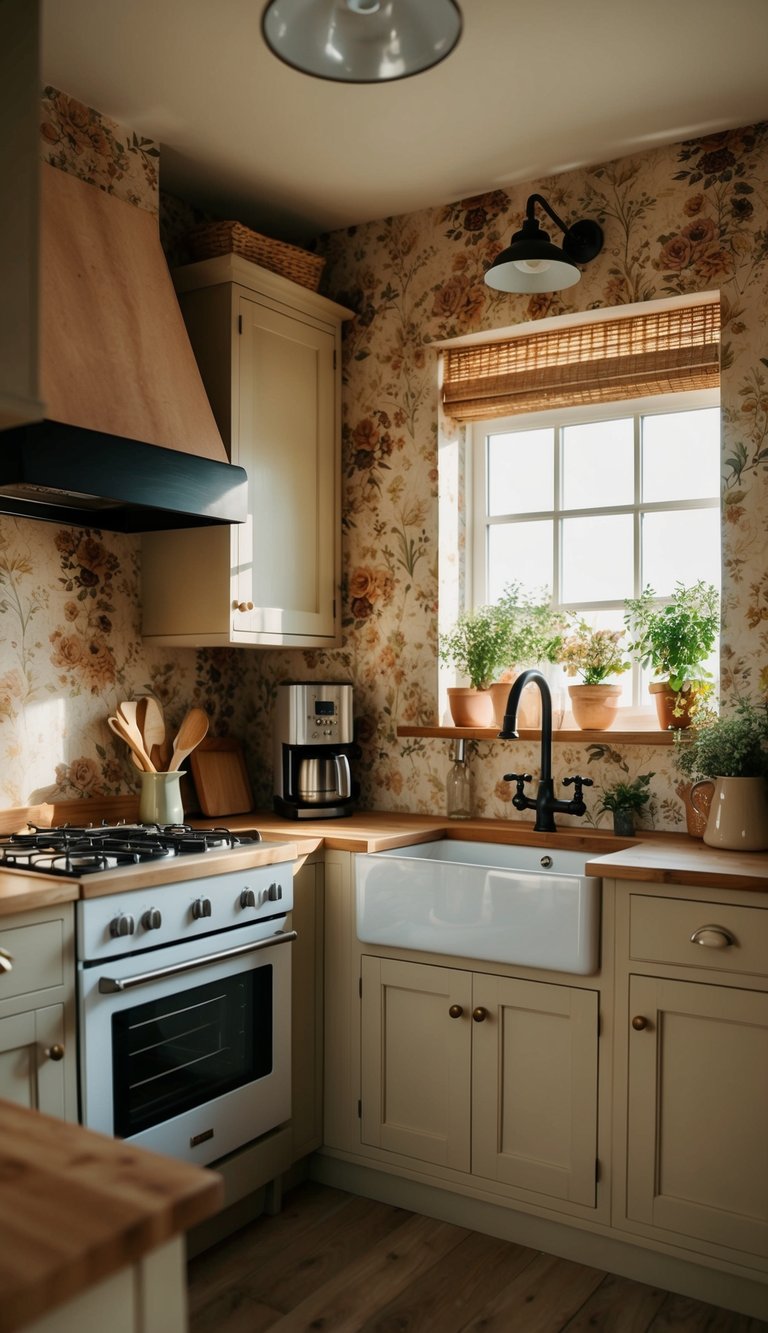 farmhouse kitchen wallpaper ideas