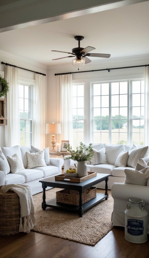 25 Farmhouse Living Room Paint Colors That Add Rustic Charm - Farmhouse ...
