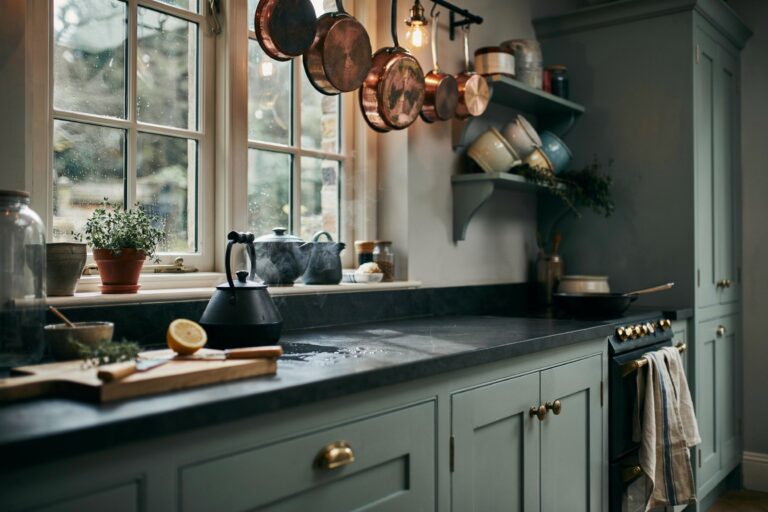 Scullery Aesthetic Moody English scullery with kettle steam